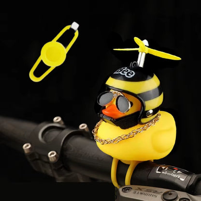 Bicycle Small Yellow Bike Duck Bicycle Bell Yellow Airscrew Helmet Duck Ducky Bike Wind Motorcycle Riding Cycling Accessories