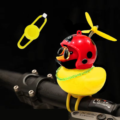 Bicycle Small Yellow Bike Duck Bicycle Bell Yellow Airscrew Helmet Duck Ducky Bike Wind Motorcycle Riding Cycling Accessories