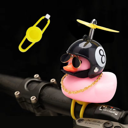 Bicycle Small Yellow Bike Duck Bicycle Bell Yellow Airscrew Helmet Duck Ducky Bike Wind Motorcycle Riding Cycling Accessories