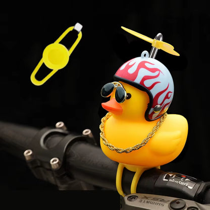 Bicycle Small Yellow Bike Duck Bicycle Bell Yellow Airscrew Helmet Duck Ducky Bike Wind Motorcycle Riding Cycling Accessories