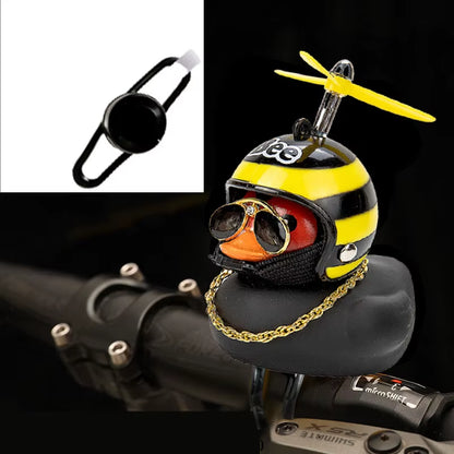 Bicycle Small Yellow Bike Duck Bicycle Bell Yellow Airscrew Helmet Duck Ducky Bike Wind Motorcycle Riding Cycling Accessories