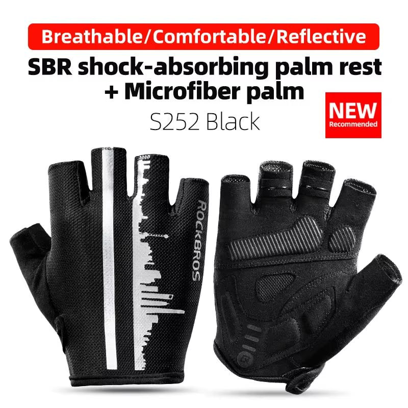 Cycling Gloves Half Finger Shockproof Wear Resistant Breathable MTB Road Bicycle Gloves Men Women Sports Bike Equipment