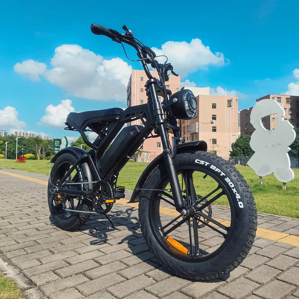 2024 Electric Bike Ready Stock Electrically Mountain Fatbike Eu Cheap 20Inch Fat Tire Ebike Electric Bike Factory