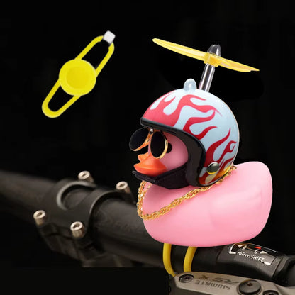 Bicycle Small Yellow Bike Duck Bicycle Bell Yellow Airscrew Helmet Duck Ducky Bike Wind Motorcycle Riding Cycling Accessories