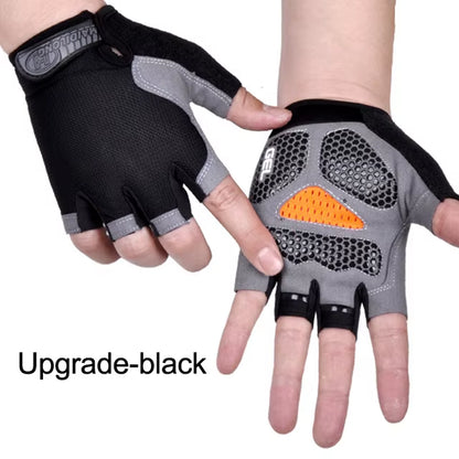 Anti Slip Shock Breathable Half Finger Gloves Breathable Cycling Gloves Fitness Gym Bodybuilding Crossfit Exercise Sports Gloves