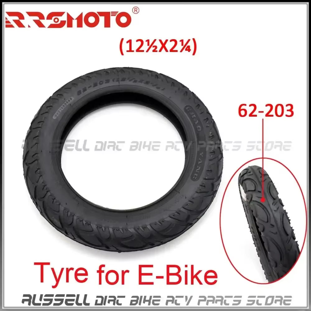 62-203 1/2 X 2 1/4 Tyre Tire with Inner Tube 12*2.50 12 for E-Bike E Bike E Scooter Electric Bicycle