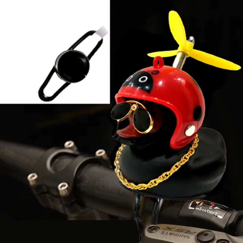 Bicycle Small Yellow Bike Duck Bicycle Bell Yellow Airscrew Helmet Duck Ducky Bike Wind Motorcycle Riding Cycling Accessories