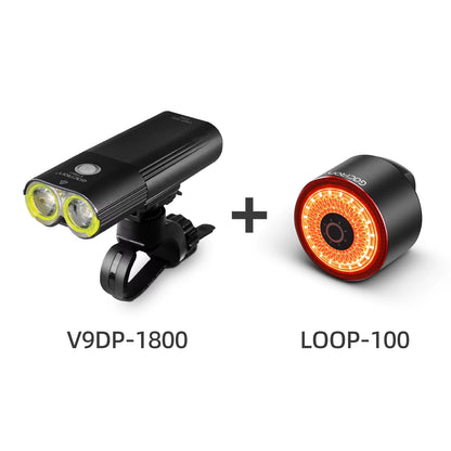 V9DP-2000 Headlight 2000 Lumens Bicycle Front Light Waterproof USB Rechargeable 6700Mah Bike Light Accessories