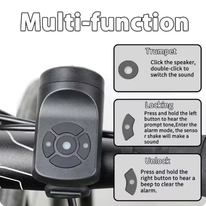 Bicycle Horn Electric Bike Bell 120DB Waterproof Bike Horn USB Rechargeable MTB Road Cycling Bicycle Alarm Horn Bike Accessories