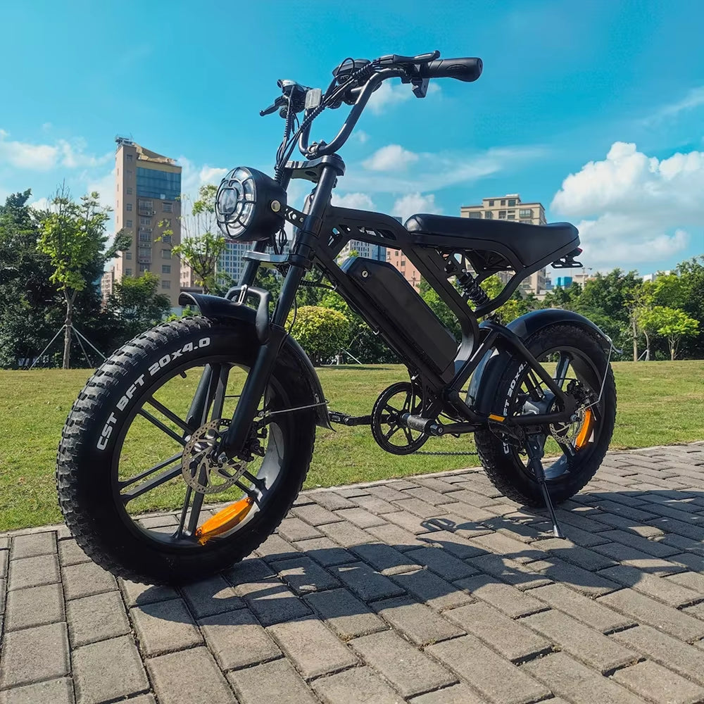 2024 Electric Bike Ready Stock Electrically Mountain Fatbike Eu Cheap 20Inch Fat Tire Ebike Electric Bike Factory