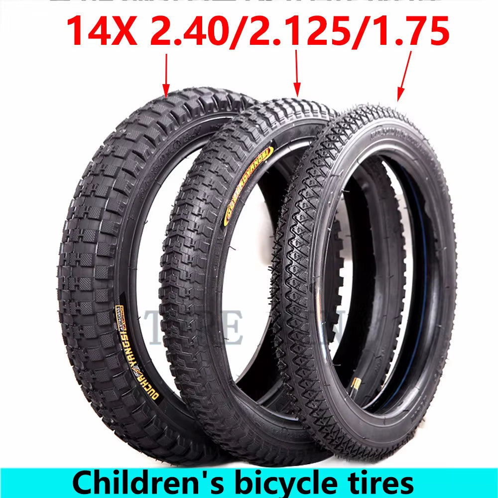 14X1.75 14X2.125 14X2.40 Children'S Bicycle Inner Tube Outer Tire 14 Inch Baby Carriage Tyre Wheel Accessories