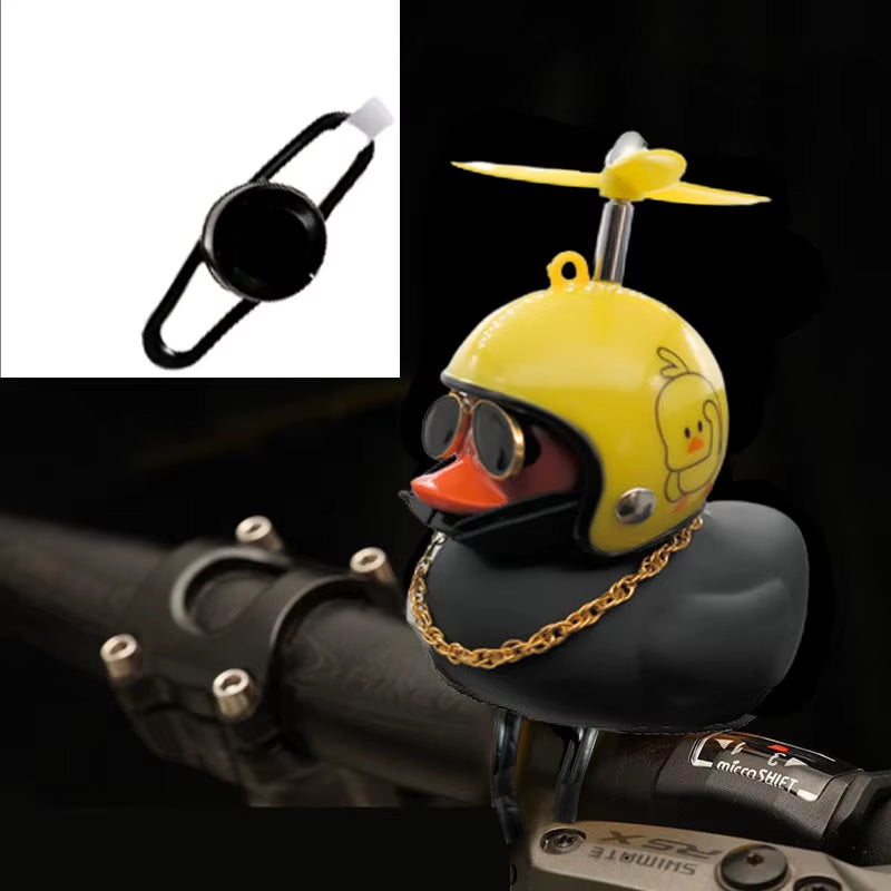 Bicycle Small Yellow Bike Duck Bicycle Bell Yellow Airscrew Helmet Duck Ducky Bike Wind Motorcycle Riding Cycling Accessories