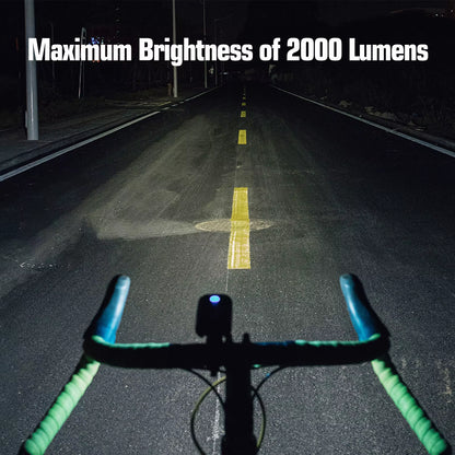 V9DP-2000 Headlight 2000 Lumens Bicycle Front Light Waterproof USB Rechargeable 6700Mah Bike Light Accessories