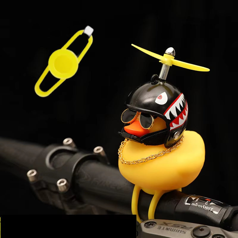 Bicycle Small Yellow Bike Duck Bicycle Bell Yellow Airscrew Helmet Duck Ducky Bike Wind Motorcycle Riding Cycling Accessories