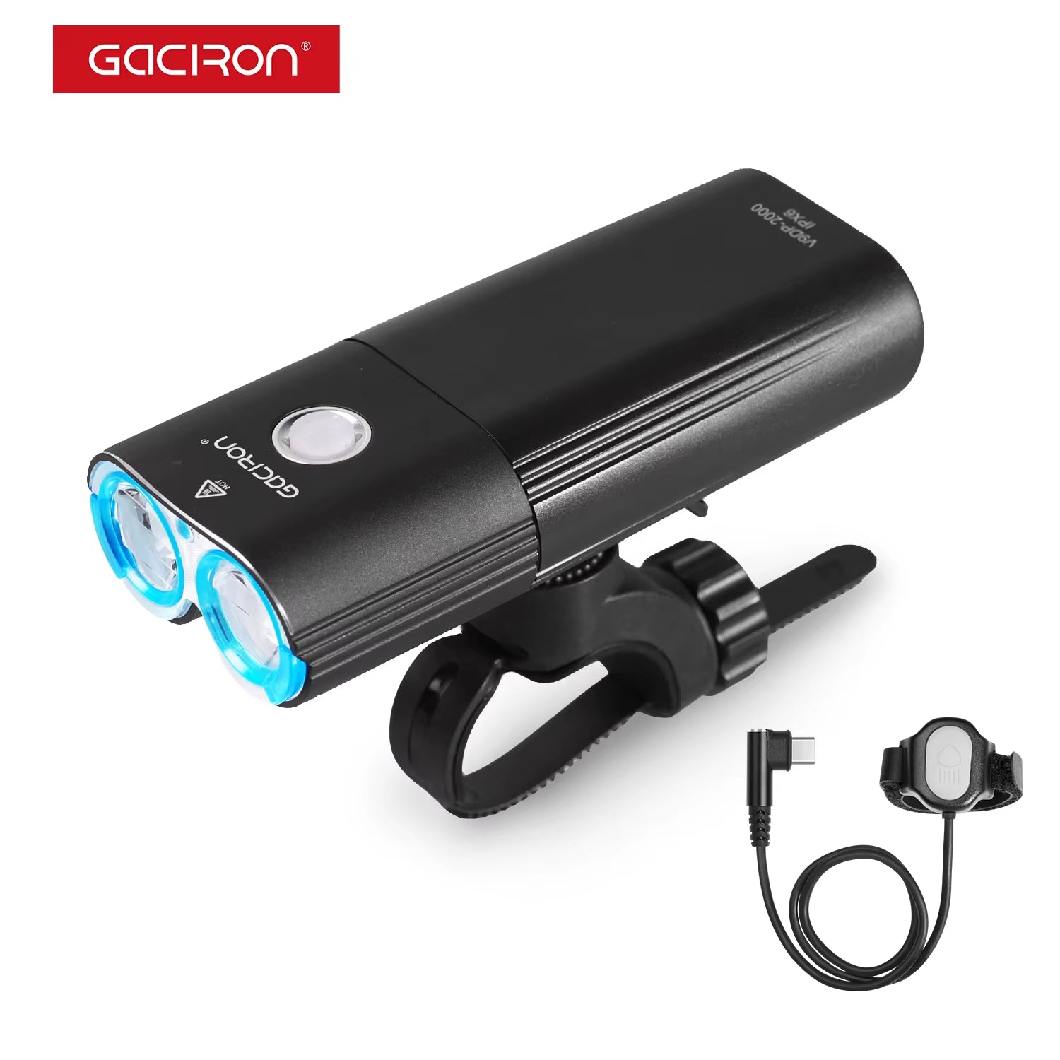 V9DP-2000 Headlight 2000 Lumens Bicycle Front Light Waterproof USB Rechargeable 6700Mah Bike Light Accessories