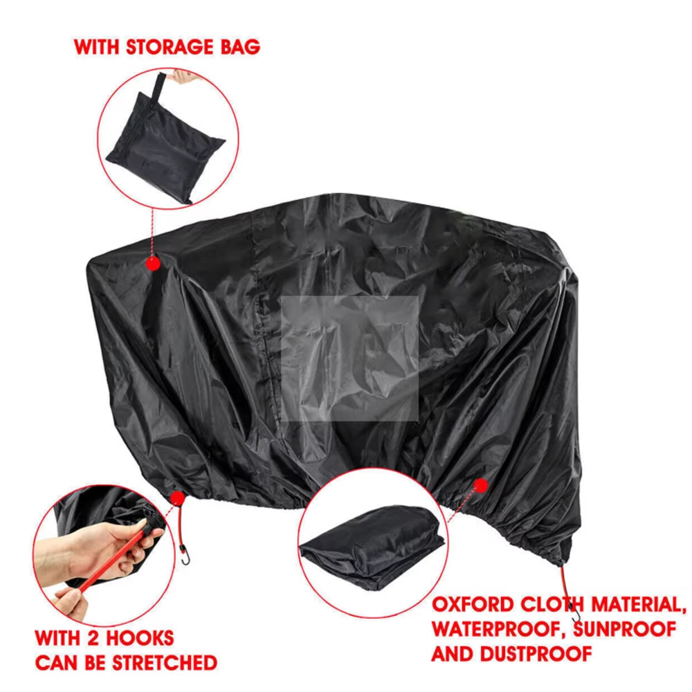 Campervans Caravan Motorhome Rear Waterproof Black 210D Extra Strong Bike Bicycle Cover up to 2-3 Bikes