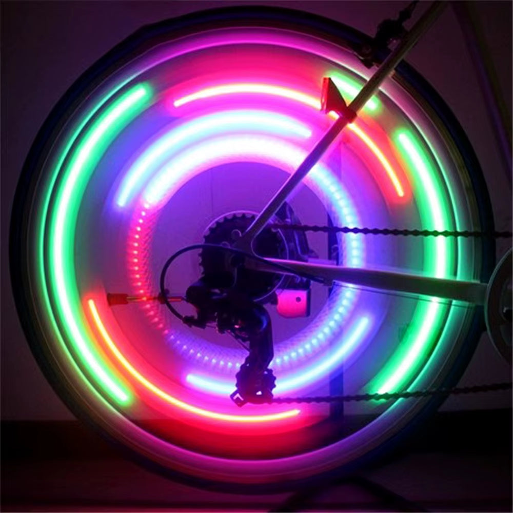 3 Lighting Mode LED Neon Bicycle Wheel Spoke Light Waterproof Color Bike Safety Warning Light Cycling Light Bicycle Accessories