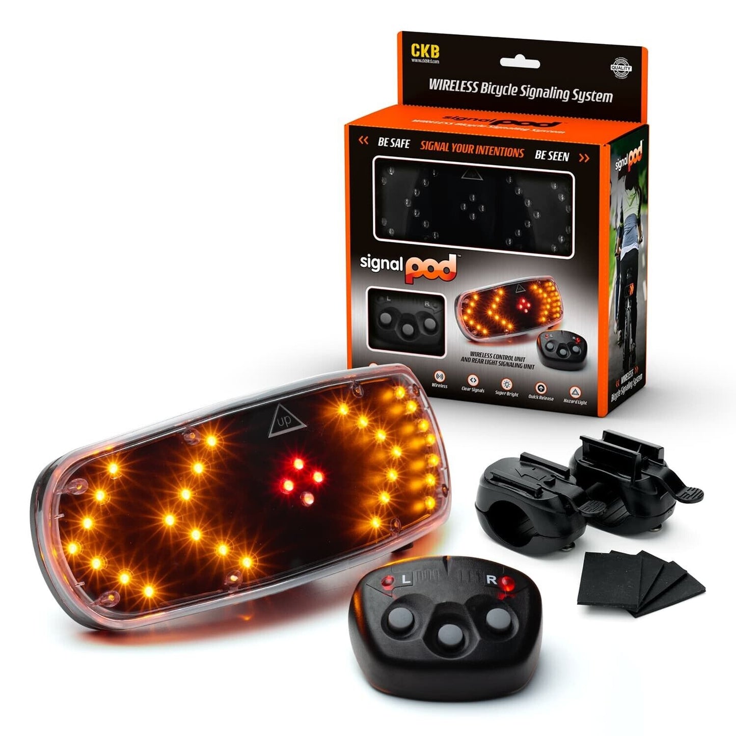 Bicycle LED Indicator Bike Rear Turn Signal Light Wireless Remote Tail Light UK