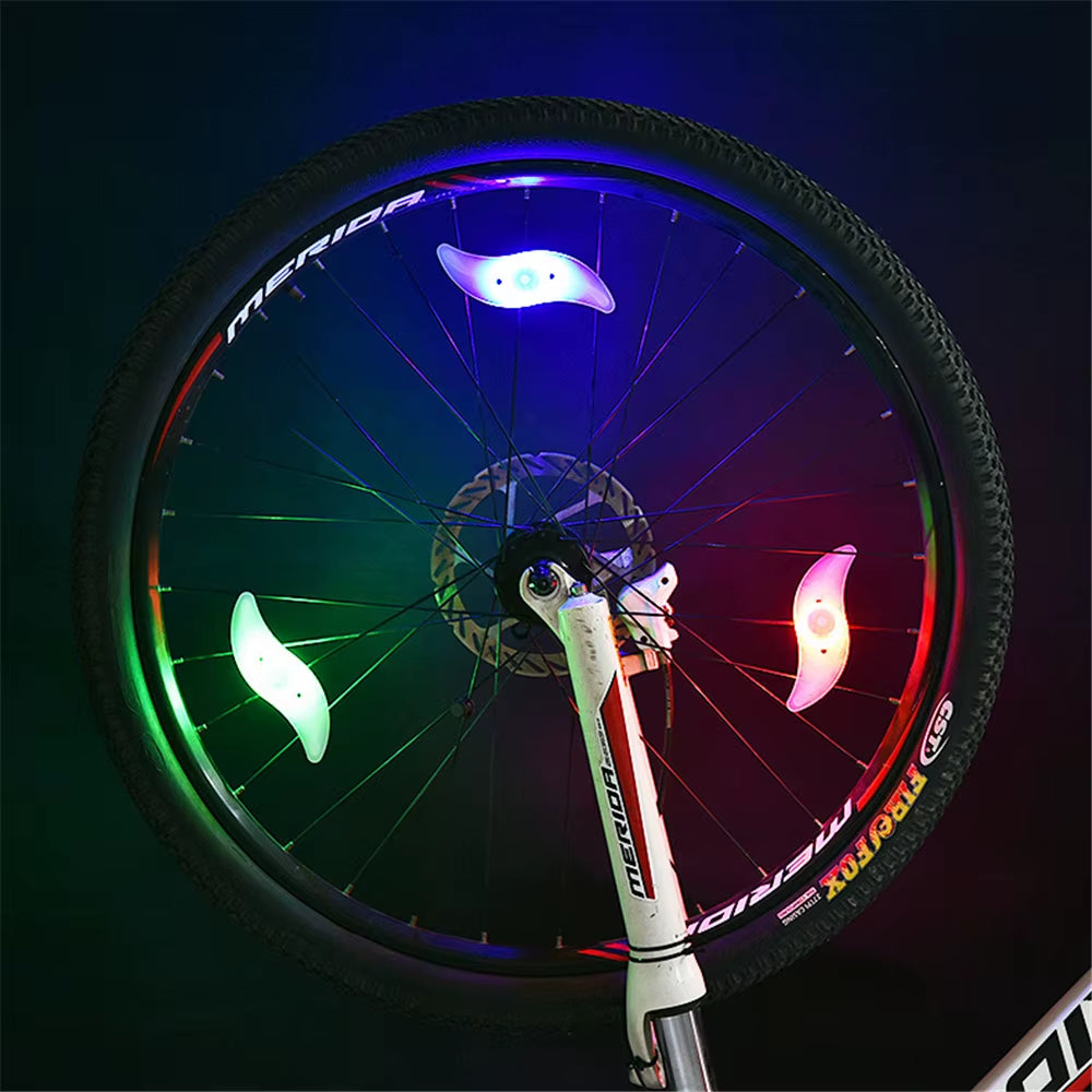 3 Lighting Mode LED Neon Bicycle Wheel Spoke Light Waterproof Color Bike Safety Warning Light Cycling Light Bicycle Accessories