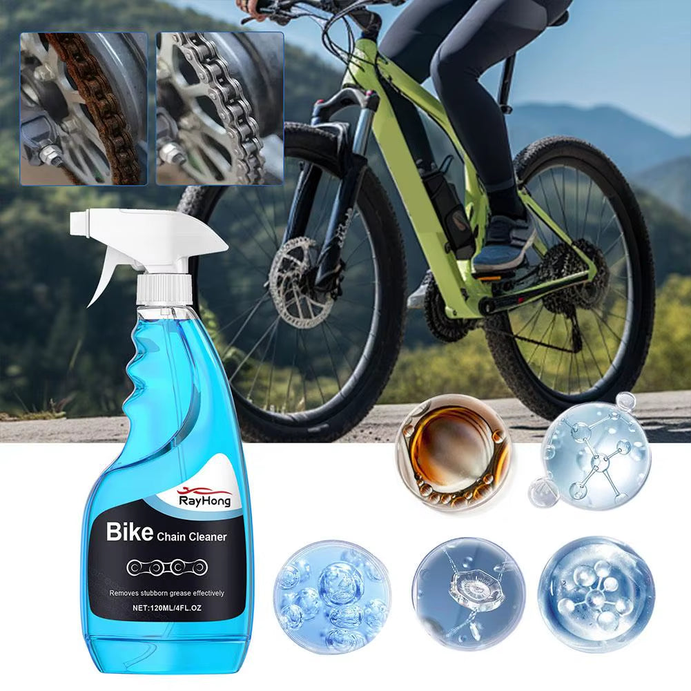 Cleaning Spray for Anti-Rust Bicycle Chain Lubrication and Anti-Friction Multifunctional 120Ml Portable Cleaning Agent Tool Y0Q1