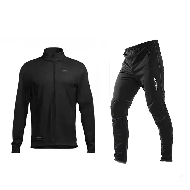 Winter Autumn Cycling Clothes Riding Suits Bicycle Men Long Sleeves Jacket Thickening Windproof Bike Equipment QG142