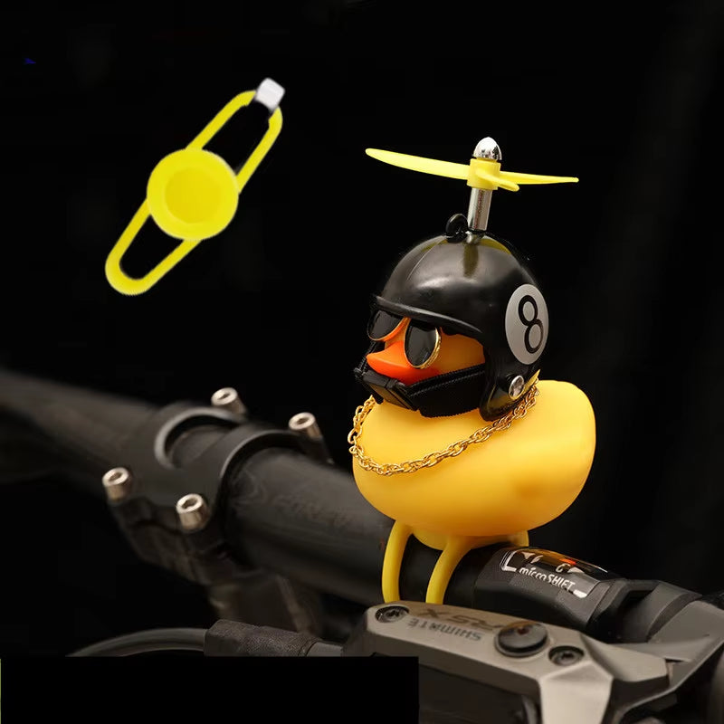 Bicycle Small Yellow Bike Duck Bicycle Bell Yellow Airscrew Helmet Duck Ducky Bike Wind Motorcycle Riding Cycling Accessories